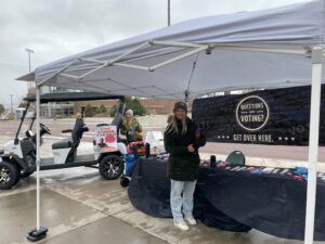 New Era staff help students vote in November 2024.