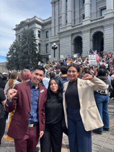 Photo of New Era staff members at Latin@ Advocacy Day in 2025.